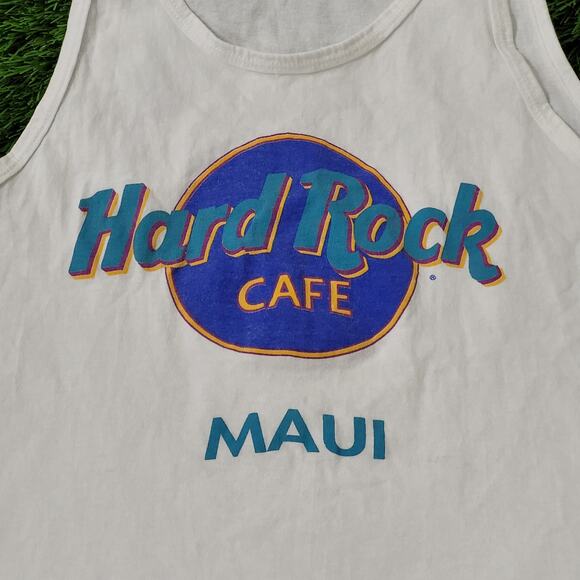 Vintage 90s Hard-Rock Hawaii Maui Tank-Top Medium 19x25 USA - Picture 13 of 14